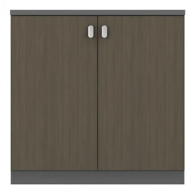 Low cabinet  professional Denith pakoworld dark grey-walnut 80x40x80cm
