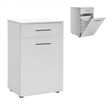 Diamond Megapap laundry basket in white gloss color 52x38x83cm.