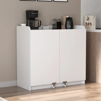 Altay I Megapap melamine kitchen/bathroom cabinet in white color 97,8x44,1x91,5cm.