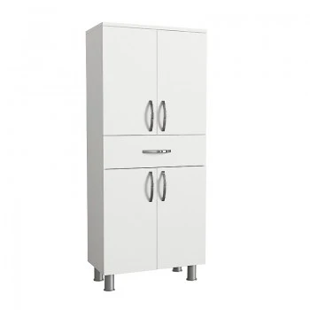 Montana Megapap melamine multipurpose cabinet in white color 59,4x31,5x140cm.