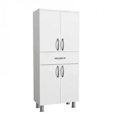 Montana Megapap melamine multipurpose cabinet in white color 59,4x31,5x140cm.