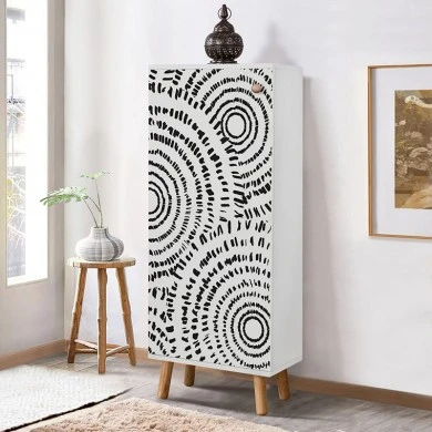 Assiri Megapap Kitchen/bathroom cabinet -  shoe cabinet made of melamine color white 50x38x135cm.