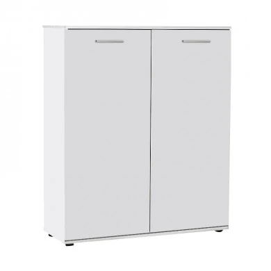 Ultra Megapap cupboard - shoe rack of 2 pairs double-leaf in white 91x35x108cm.