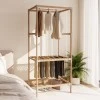 Entrance furniture - Open wardrobe wooden - plastic color natural - beige 75x46x156cm.