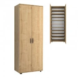 Eric Megapap melamine wardrobe - shoe rack oak color 76x36x187cm.