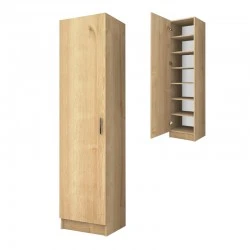 Petro Megapap melamine single-door wardrobe - shoe rack in oak color 45x38x180cm. Petro Megapap melamine single-door wardrobe - shoe rack in oak color 45x38x180cm.