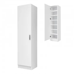 Petro Megapap melamine single-door wardrobe - shoe rack in white color 45x38x180cm. Petro Megapap melamine single-door wardrobe - shoe rack in white color 45x38x180cm.