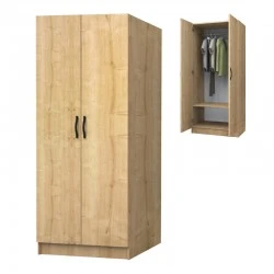 Vivian Megapap two doors melamine wardrobe in oak color 80x51,8x181cm.