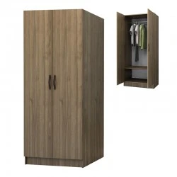 Vivian Megapap two doors melamine wardrobe in walnut color 80x51,8x181cm.