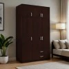 Three-leaf wardrobe with drawers Royal pakoworld in wenge shade 150x58x230cm