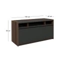 ADVANCE Cabinet Dark Walnut/Grey