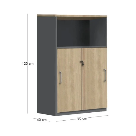 PROGRESS  Cabinet With Shelf Elm/Grey