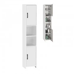 Hobbes Megapap melamine kitchen / bathroom cabinet in white color 35x30x182,3cm.