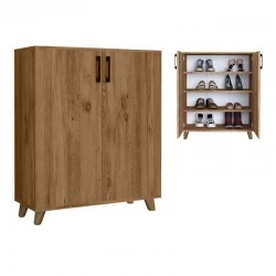 Lilly Megapap melamine kitchen/bathroom cabinet -  shoe rack in pine oak color 72x32,5x88cm.