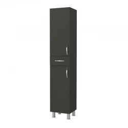 Selina Megapap melamine kitchen/bathroom cabinet in anthracite color 35x31x179cm.