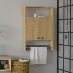 Ela Megapap melamine bathroom cabinet in sapphire oak color 60x15x87cm.