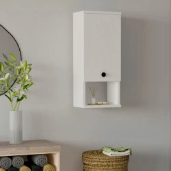 Mis Megapap melamine bathroom cabinet in white color 30x21.8x71cm.