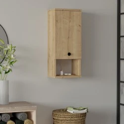 Mis Megapap melamine bathroom cabinet in sapphire oak color 30x21.8x71cm.