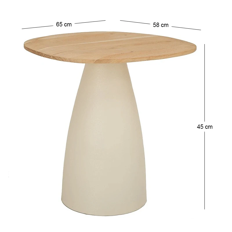 OFF WHITE MUSHROOM ΒΟΗΘΗΤΙΚΟ ΤΡΑΠΕΖΙ 65Χ58Χ45ΕΚ