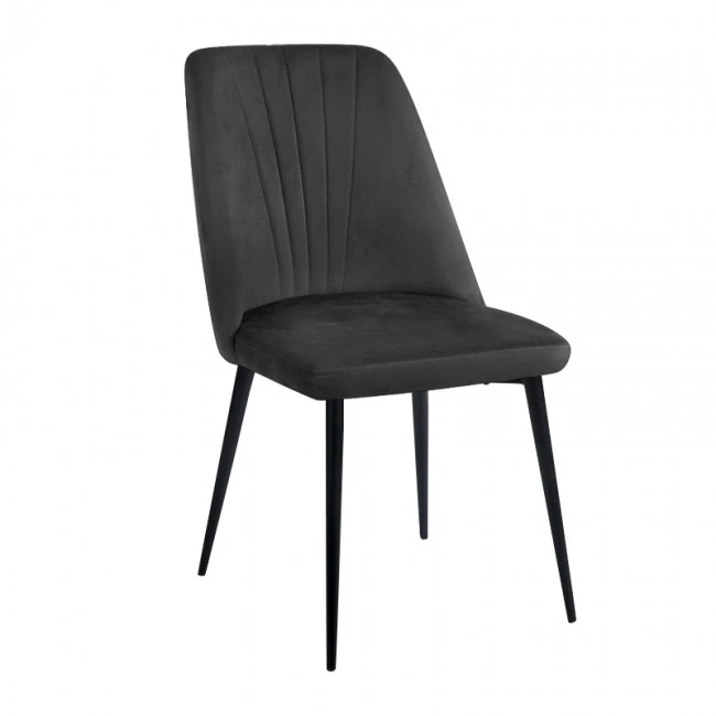 OLIVIA BLACK VELVET/PU ΚΑΡΕΚΛΑ ΜΕΤΑΛΛΙΚΗ