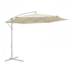 Umbrella Jiopel pakoworld one-piece fabric white aluminum-beige fabric Φ3m Umbrella Jiopel pakoworld one-piece fabric white aluminum-beige fabric Φ3m