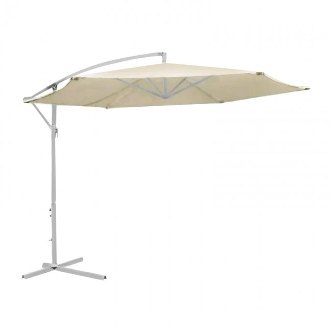 Umbrella Jiopel pakoworld one-piece fabric white aluminum-beige fabric Φ3m