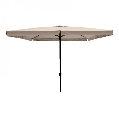 Ομπρέλα κήπου μεταλλική με μανιβέλα και σπαστό μηχανισμό σε μπέζ χρώμα 2x3cm