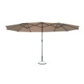 UMBRELLA Oval 270x450cm Steel Anthracite/Fabric Beige