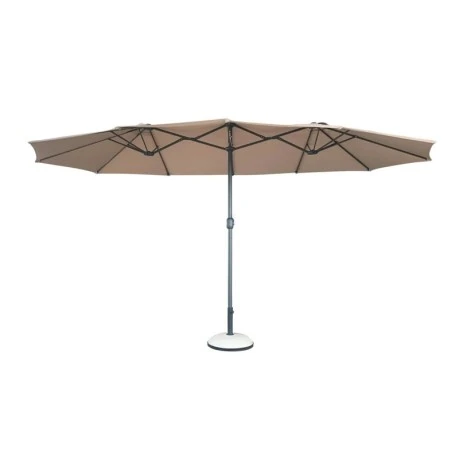 UMBRELLA Oval 270x450cm Steel Anthracite/Fabric Beige