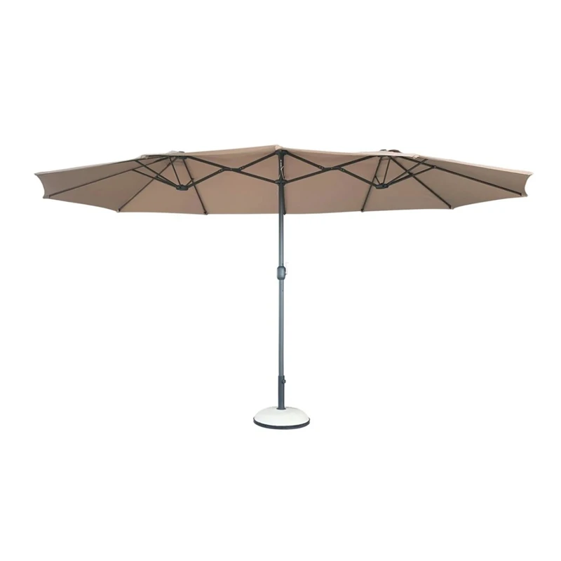 UMBRELLA Oval 270x450cm Steel Anthracite/Fabric Beige