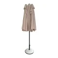 UMBRELLA Oval 270x450cm Steel Anthracite/Fabric Beige