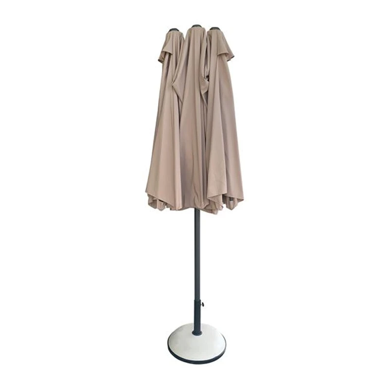 UMBRELLA Oval 270x450cm Steel Anthracite/Fabric Beige