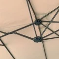 UMBRELLA Oval 270x450cm Steel Anthracite/Fabric Beige