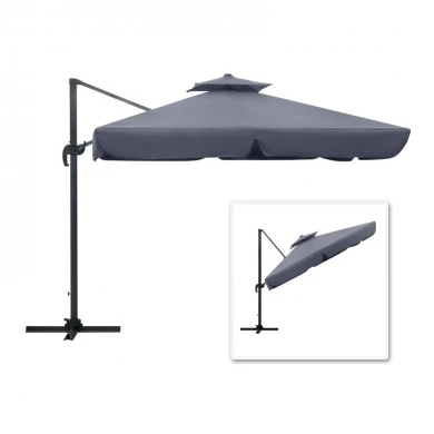 Pearl Megapap professional hanging umbrella aluminium frame fabric in anthracite color 3x3m