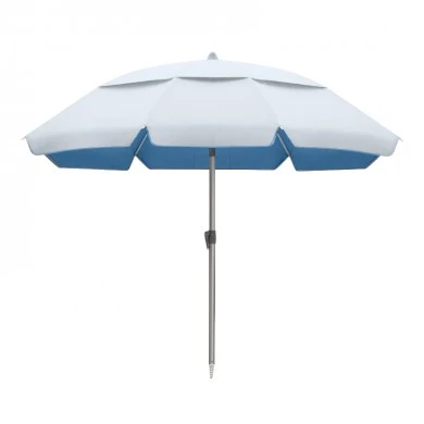 Ομπρέλα θαλάσσης αλουμινίου Malibu Megapap με UPF 50+ προστασία χρώμα ασημί - γαλάζιο Ø2m