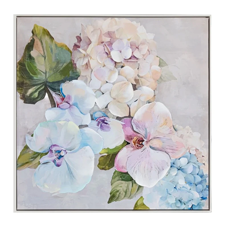 ORCHID ΕΛΑΙΟΓΡΑΦΙΑ 80Χ80ΕΚ ΜΕ ΑΣΗΜΙ ΚΟΡΝΙΖΑ ΣΕ ΤΥΠΩΜΕΝΟ ΚΑΜΒΑ