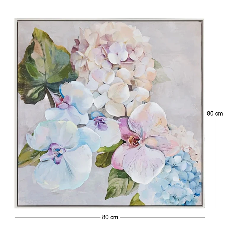 ORCHID ΕΛΑΙΟΓΡΑΦΙΑ 80Χ80ΕΚ ΜΕ ΑΣΗΜΙ ΚΟΡΝΙΖΑ ΣΕ ΤΥΠΩΜΕΝΟ ΚΑΜΒΑ