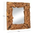 RECTANGULAR MIRROR SUNLIT SERENITY MADE OF WOOD TEAK IN NATURAL COLOR 90X7X70CM