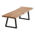 LIZARD Bench 178x45x44 Acacia Natural Finish (Black Paint)
