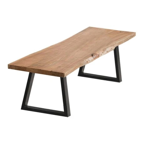 LIZARD Bench 178x45x44 Acacia Natural Finish (Black Paint)