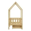 Montessori-style Bendina children&#039;s bed with drawer pakoworld pine wood in natural shade 70x140cm