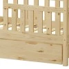Montessori-style Bendina children&#039;s bed with drawer pakoworld pine wood in natural shade 70x140cm