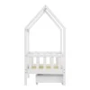 Montessori-style Bendina children&#039;s bed with drawer pakoworld pine wood in white shade 70x140cm