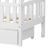 Montessori-style Bendina children&#039;s bed with drawer pakoworld pine wood in white shade 70x140cm