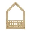 Montessori-style Callan children&#039;s bed with rails pakoworld pine wood in natural color 90x190cm