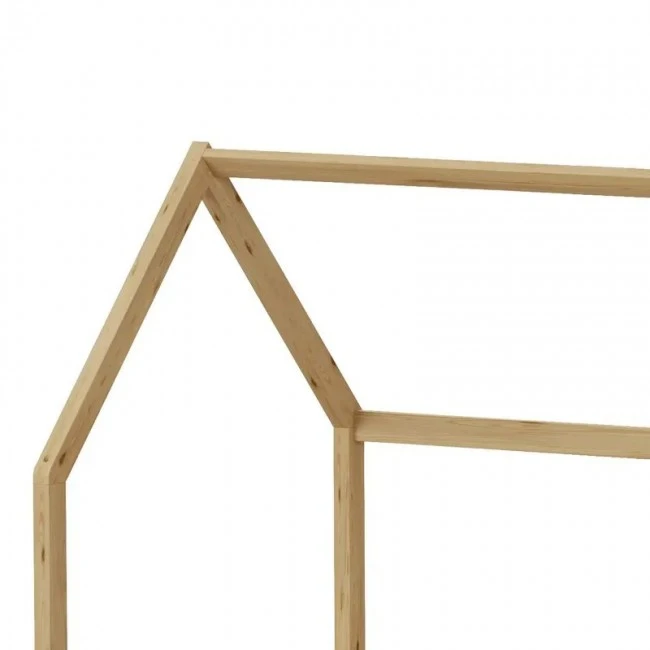 Montessori-style Callan children&#039;s bed with rails pakoworld pine wood in natural color 90x190cm