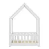 Montessori-style Callan children&#039;s bed with rails pakoworld pine wood in white color 90x190cm