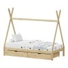 Lalitto children&#039;s bed with Montessori-style storage pakoworld pine wood in a natural shade 90x190cm