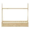 Lalitto children&#039;s bed with Montessori-style storage pakoworld pine wood in a natural shade 90x190cm