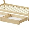 Lalitto children&#039;s bed with Montessori-style storage pakoworld pine wood in a natural shade 90x190cm